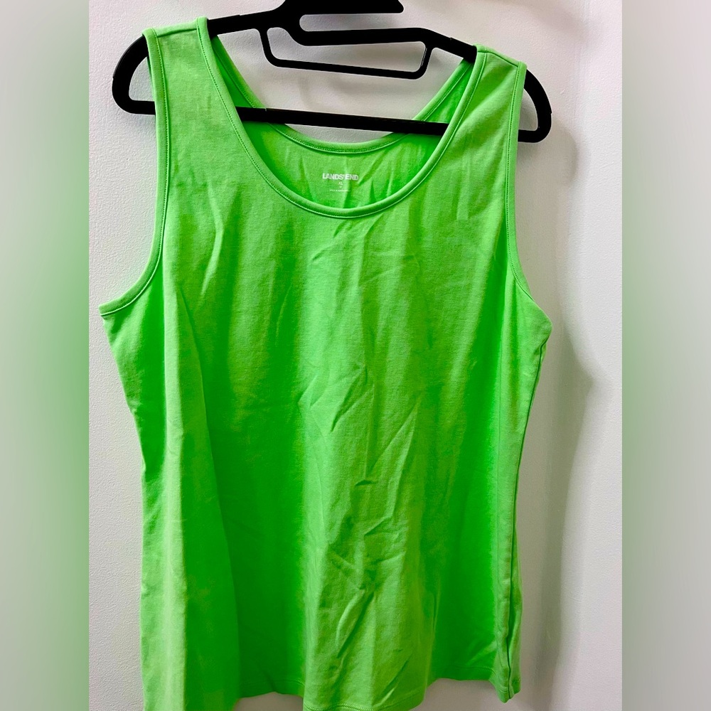 Quality Land’s End. XL bright green tank.